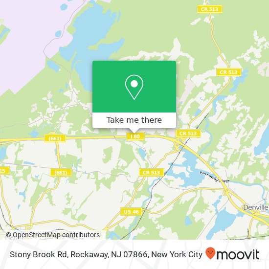 Mapa de Stony Brook Rd, Rockaway, NJ 07866