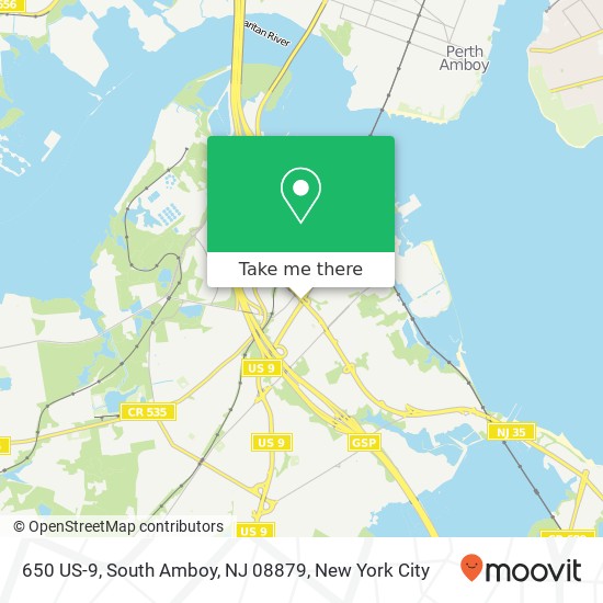 Mapa de 650 US-9, South Amboy, NJ 08879