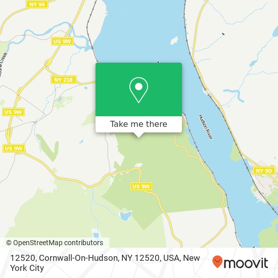 Mapa de 12520, Cornwall-On-Hudson, NY 12520, USA
