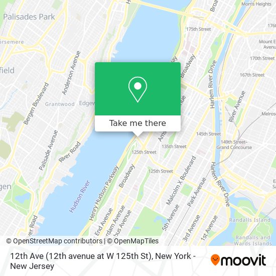 Mapa de 12th Ave (12th avenue at W 125th St)