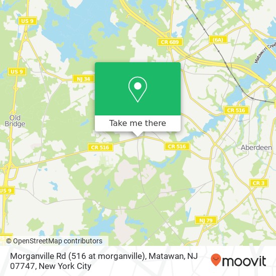 Mapa de Morganville Rd (516 at morganville), Matawan, NJ 07747