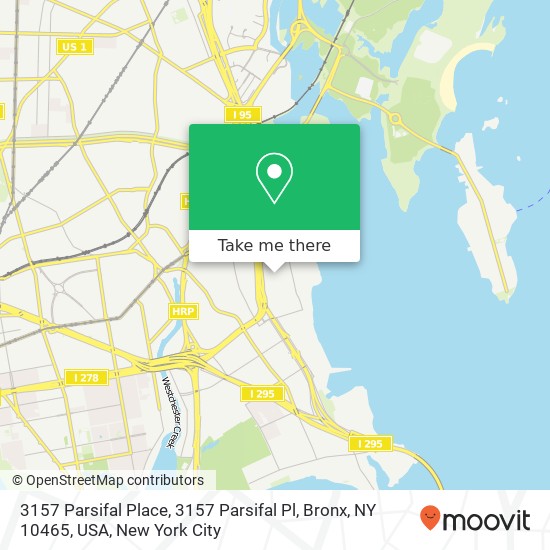 Mapa de 3157 Parsifal Place, 3157 Parsifal Pl, Bronx, NY 10465, USA