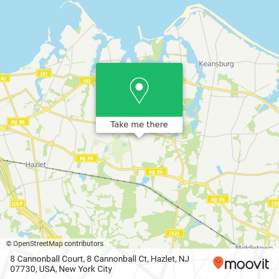 8 Cannonball Court, 8 Cannonball Ct, Hazlet, NJ 07730, USA map