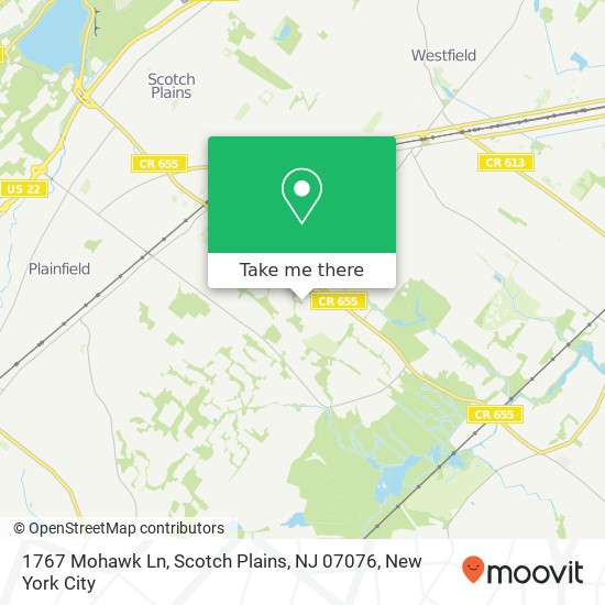 1767 Mohawk Ln, Scotch Plains, NJ 07076 map