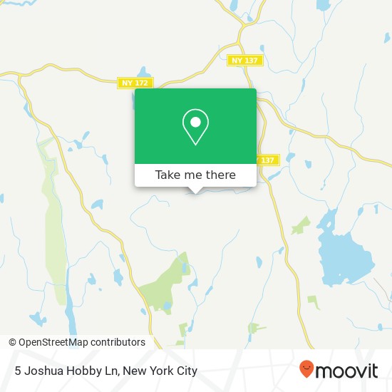 Mapa de 5 Joshua Hobby Ln, Pound Ridge (SCOTTS CORNERS), NY 10576