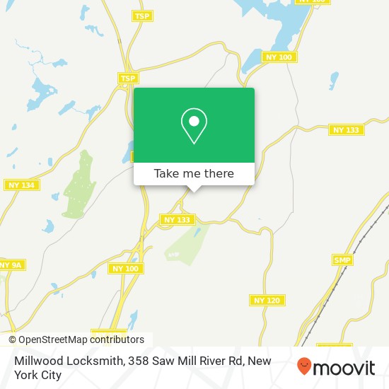 Mapa de Millwood Locksmith, 358 Saw Mill River Rd