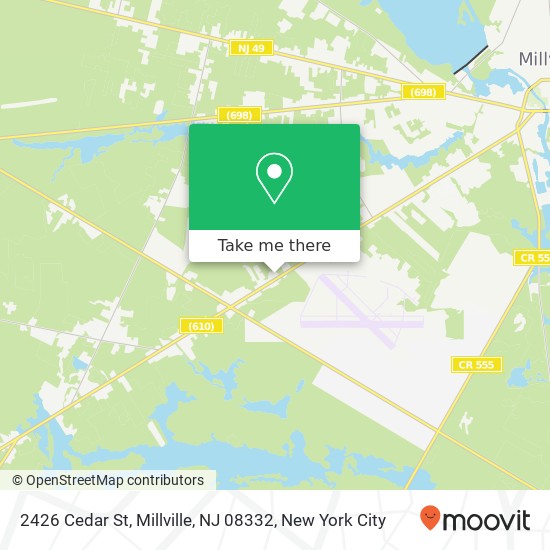 Mapa de 2426 Cedar St, Millville, NJ 08332