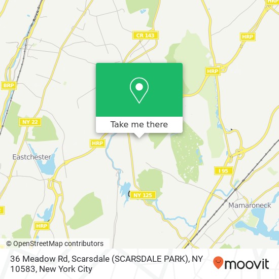 36 Meadow Rd, Scarsdale (SCARSDALE PARK), NY 10583 map