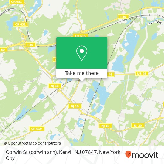 Mapa de Corwin St (corwin ann), Kenvil, NJ 07847