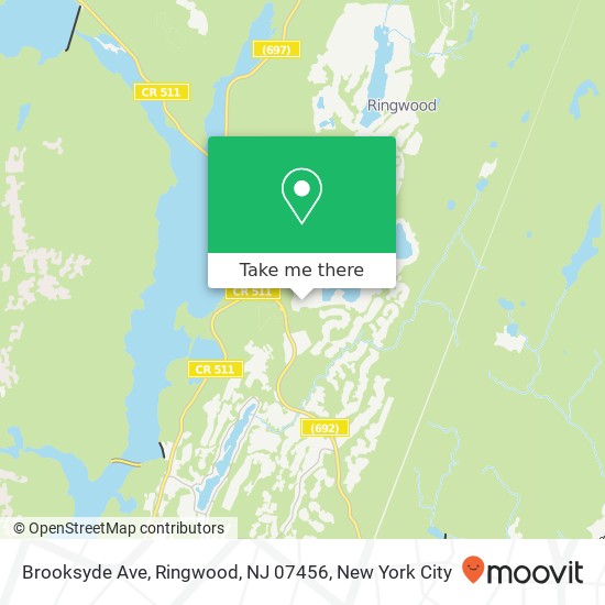 Mapa de Brooksyde Ave, Ringwood, NJ 07456