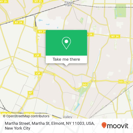 Martha Street, Martha St, Elmont, NY 11003, USA map