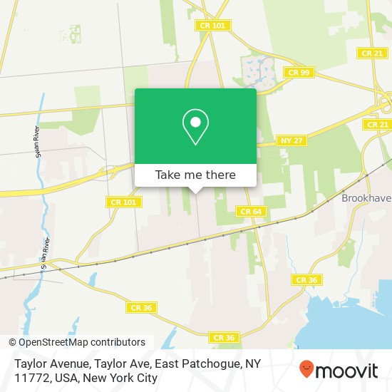 Mapa de Taylor Avenue, Taylor Ave, East Patchogue, NY 11772, USA