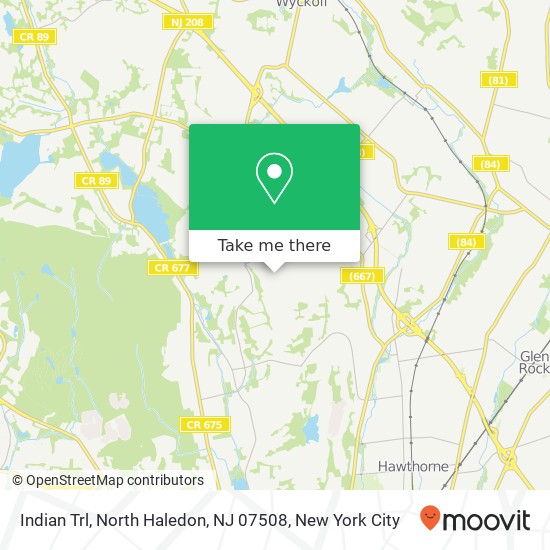 Mapa de Indian Trl, North Haledon, NJ 07508