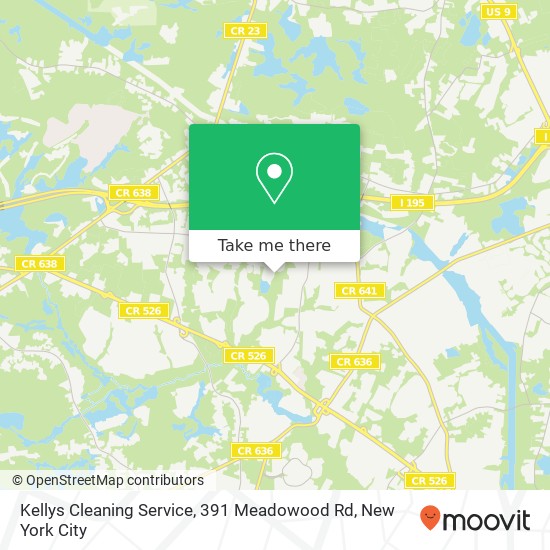 Mapa de Kellys Cleaning Service, 391 Meadowood Rd