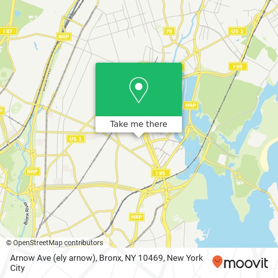 Mapa de Arnow Ave (ely arnow), Bronx, NY 10469