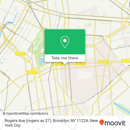 Mapa de Rogers Ave (rogers av 27), Brooklyn, NY 11226