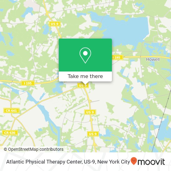 Mapa de Atlantic Physical Therapy Center, US-9