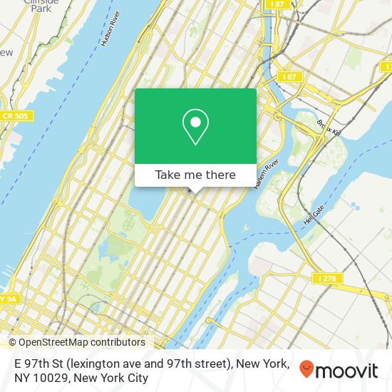 E 97th St (lexington ave and 97th street), New York, NY 10029 map