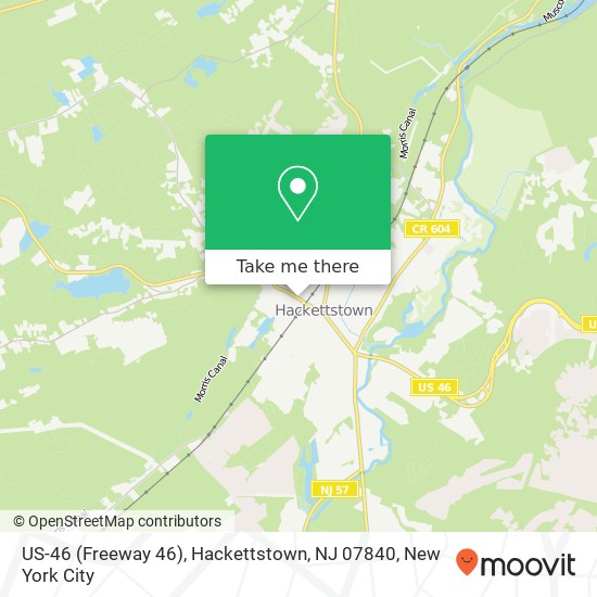 Mapa de US-46 (Freeway 46), Hackettstown, NJ 07840