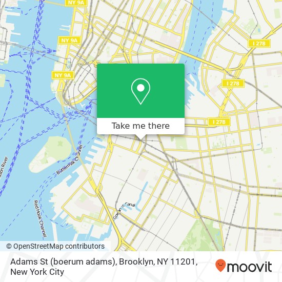 Mapa de Adams St (boerum adams), Brooklyn, NY 11201