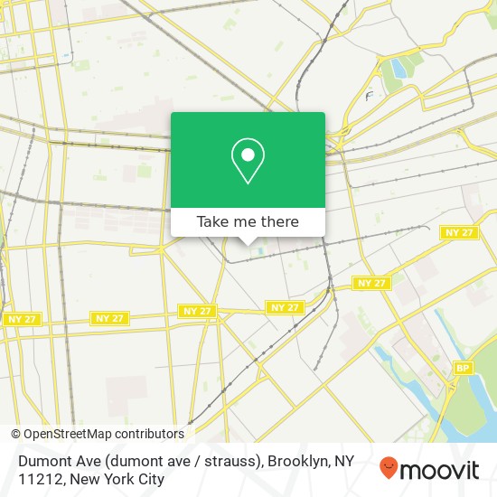 Dumont Ave (dumont ave / strauss), Brooklyn, NY 11212 map