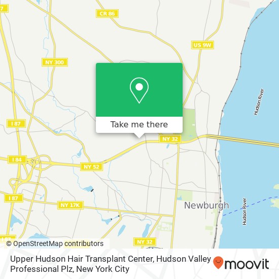 Upper Hudson Hair Transplant Center, Hudson Valley Professional Plz map