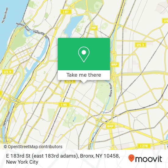 E 183rd St (east 183rd adams), Bronx, NY 10458 map