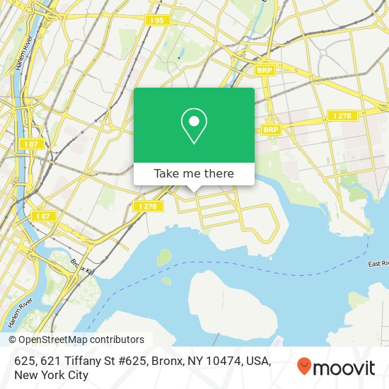 Mapa de 625, 621 Tiffany St #625, Bronx, NY 10474, USA