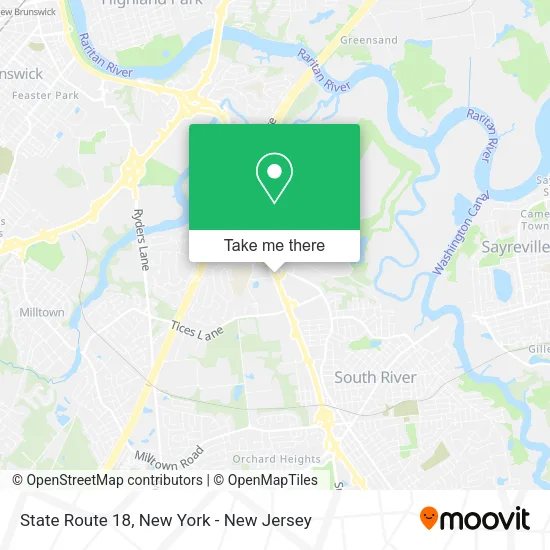 State Route 18 map