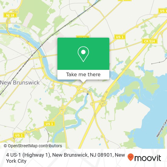 4 US-1 (Highway 1), New Brunswick, NJ 08901 map