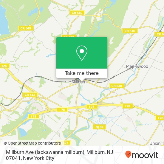 Millburn Ave (lackawanna millburn), Millburn, NJ 07041 map