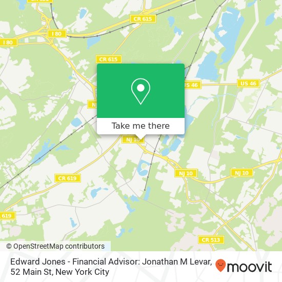 Mapa de Edward Jones - Financial Advisor: Jonathan M Levar, 52 Main St