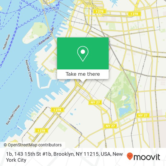 1b, 143 15th St #1b, Brooklyn, NY 11215, USA map