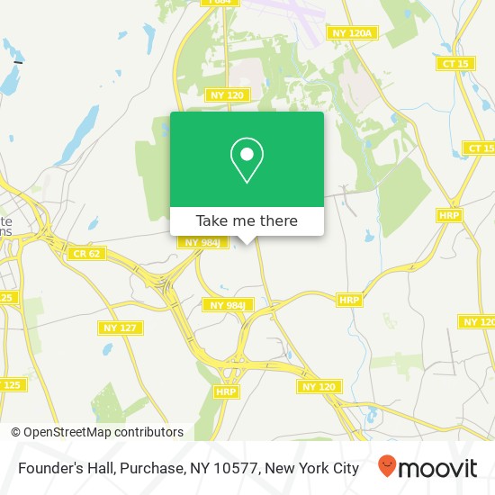 Mapa de Founder's Hall, Purchase, NY 10577