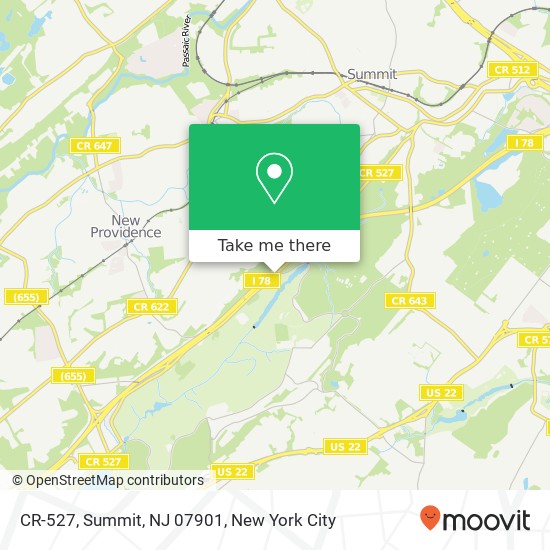 CR-527, Summit, NJ 07901 map