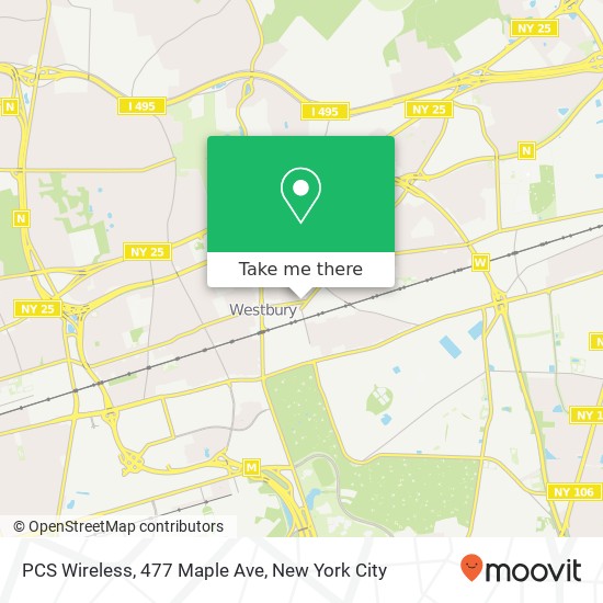 Mapa de PCS Wireless, 477 Maple Ave
