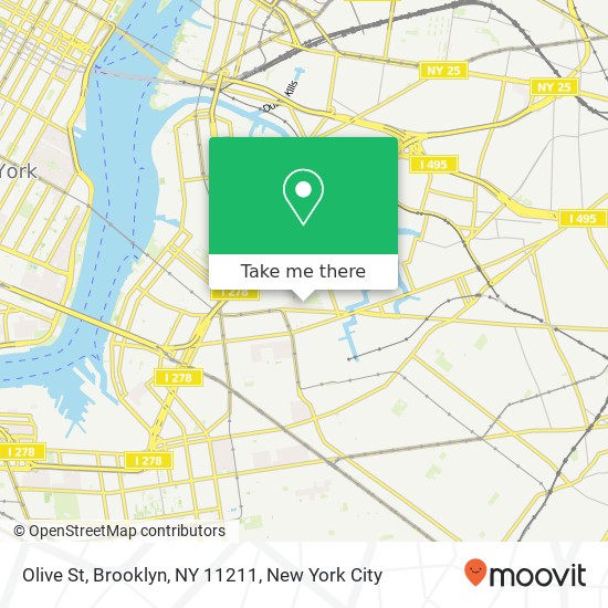 Mapa de Olive St, Brooklyn, NY 11211