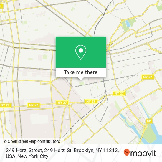 Mapa de 249 Herzl Street, 249 Herzl St, Brooklyn, NY 11212, USA