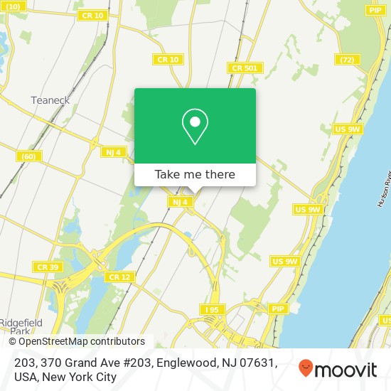 Mapa de 203, 370 Grand Ave #203, Englewood, NJ 07631, USA