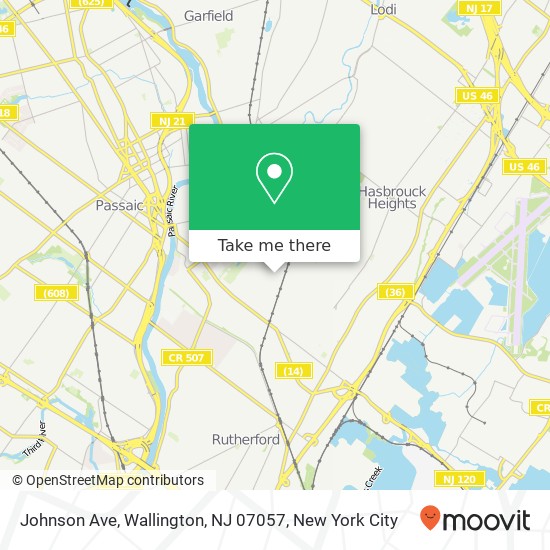 Johnson Ave, Wallington, NJ 07057 map