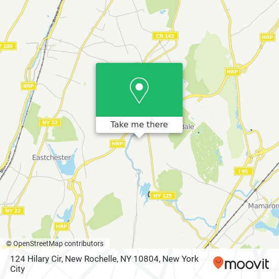 Mapa de 124 Hilary Cir, New Rochelle, NY 10804