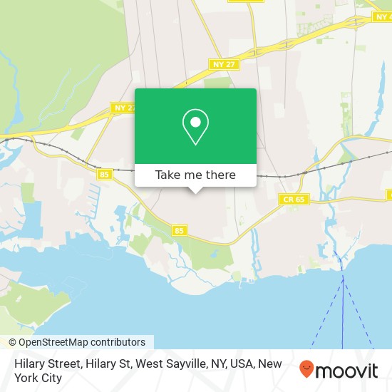 Mapa de Hilary Street, Hilary St, West Sayville, NY, USA