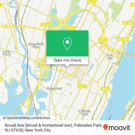 Broad Ave (broad & homestead ave), Palisades Park, NJ 07650 map