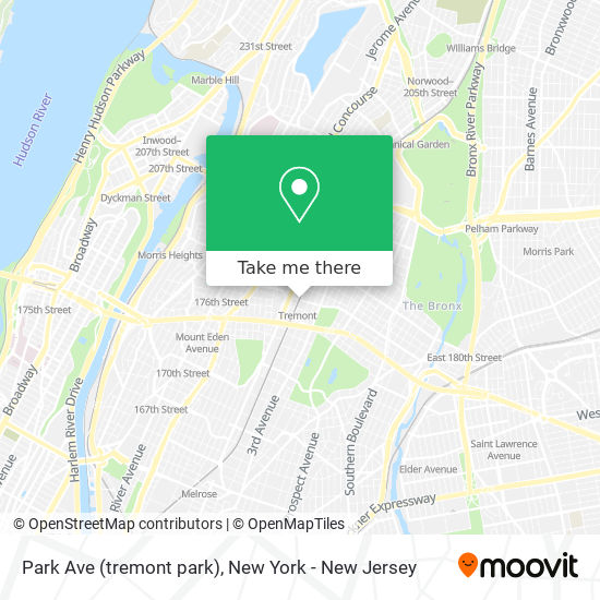 Mapa de Park Ave (tremont park)