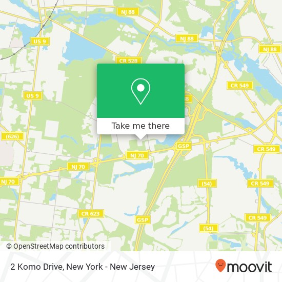 Mapa de 2 Komo Drive, 2 Komo Dr, Lakewood Township, NJ 08701, USA