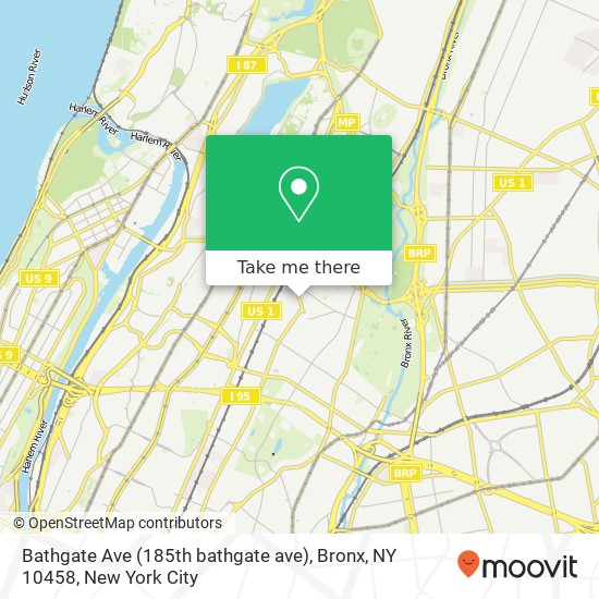 Mapa de Bathgate Ave (185th bathgate ave), Bronx, NY 10458