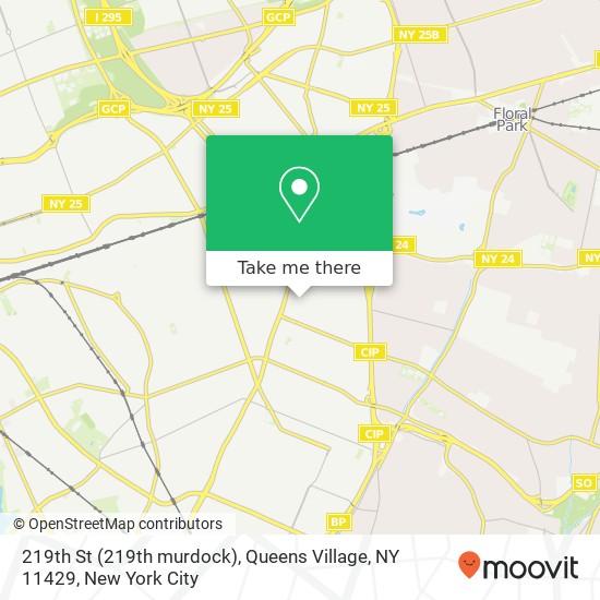 Mapa de 219th St (219th murdock), Queens Village, NY 11429