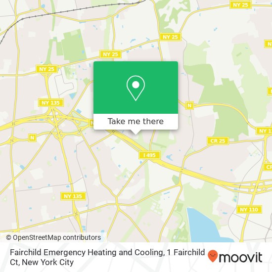 Fairchild Emergency Heating and Cooling, 1 Fairchild Ct map