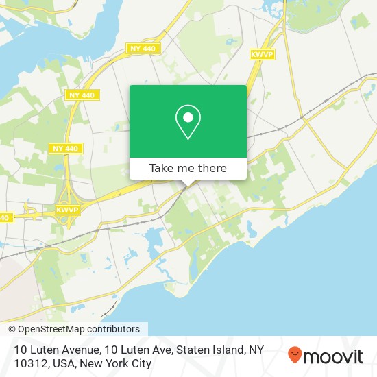 Mapa de 10 Luten Avenue, 10 Luten Ave, Staten Island, NY 10312, USA