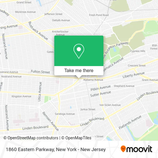 1860 Eastern Parkway map